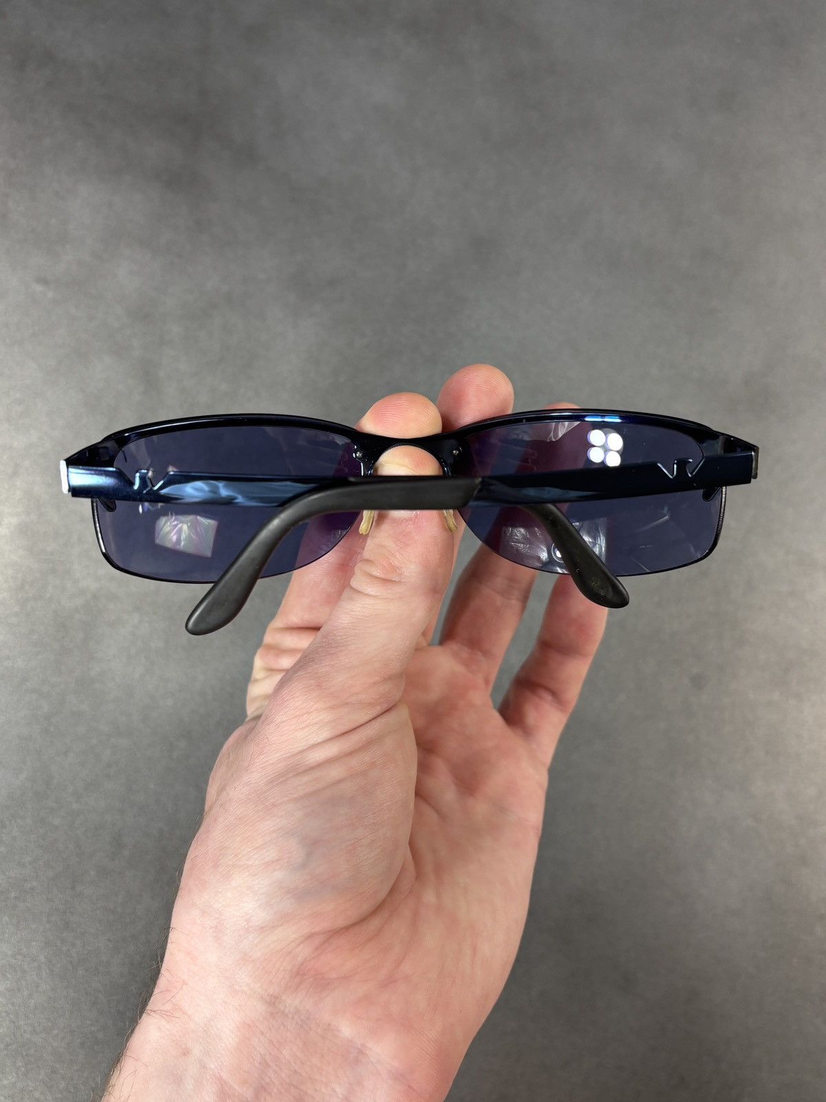 Emporio Armani × Vintage 2000s Emporio Armani Sunglasses Vintage Sporty Metal Wrap Size ONE SIZE - 9 Thumbnail