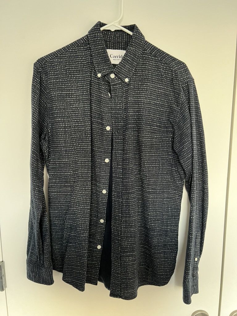 Corridor Japanese Dot Navy Long Sleeve Button Up Size US S / EU 44-46 / 1 - 1 Thumbnail