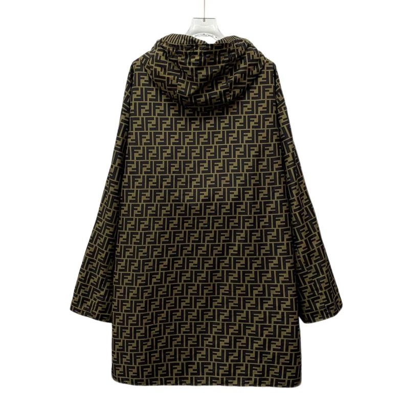 Fendi FENDI Dark brown logo letter full-print reversible hooded Size US S / EU 44-46 / 1 - 2 Thumbnail