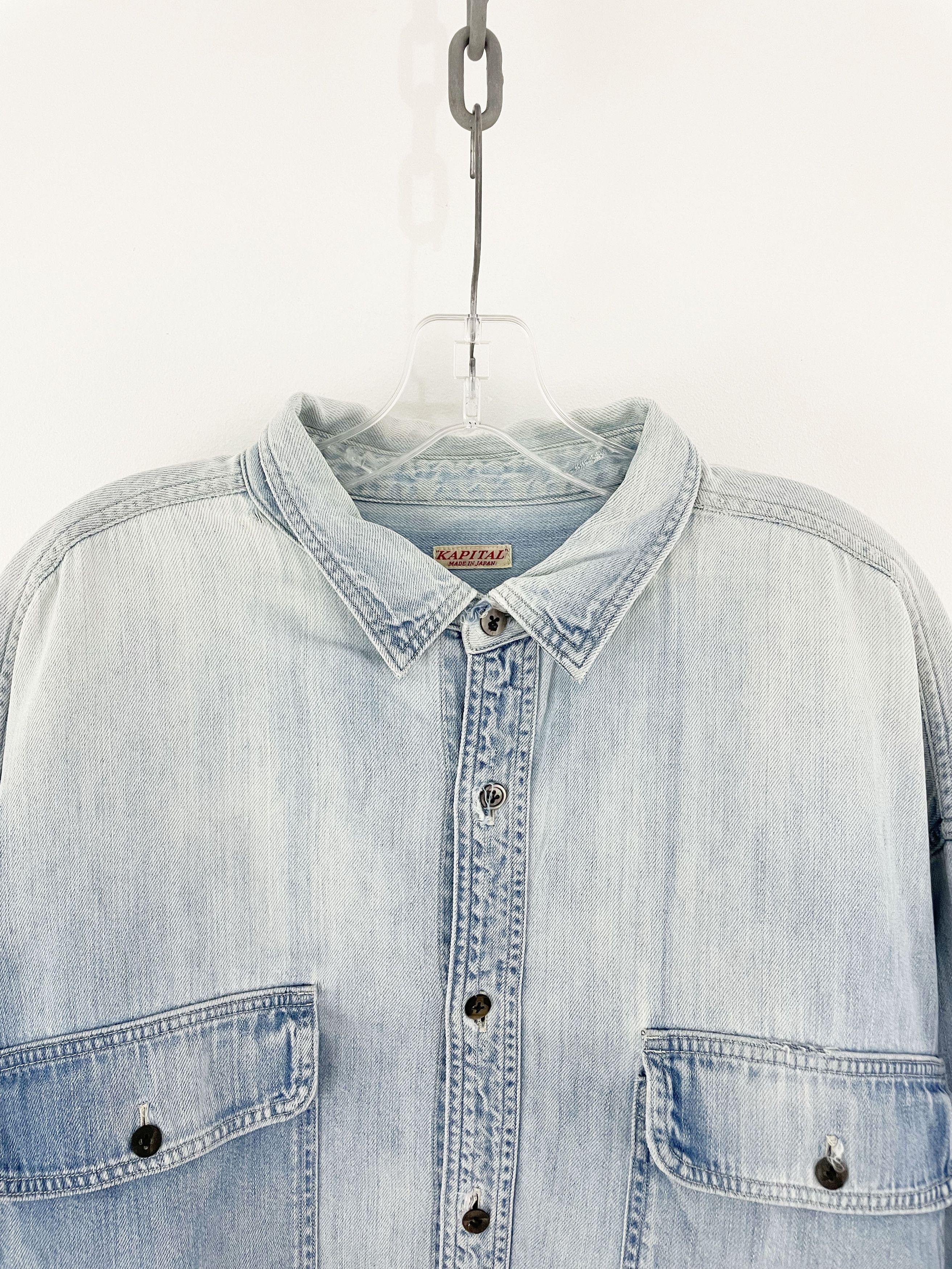 Kapital Cargo Denim Shirt Size US XXL / EU 58 / 5 - 4 Thumbnail