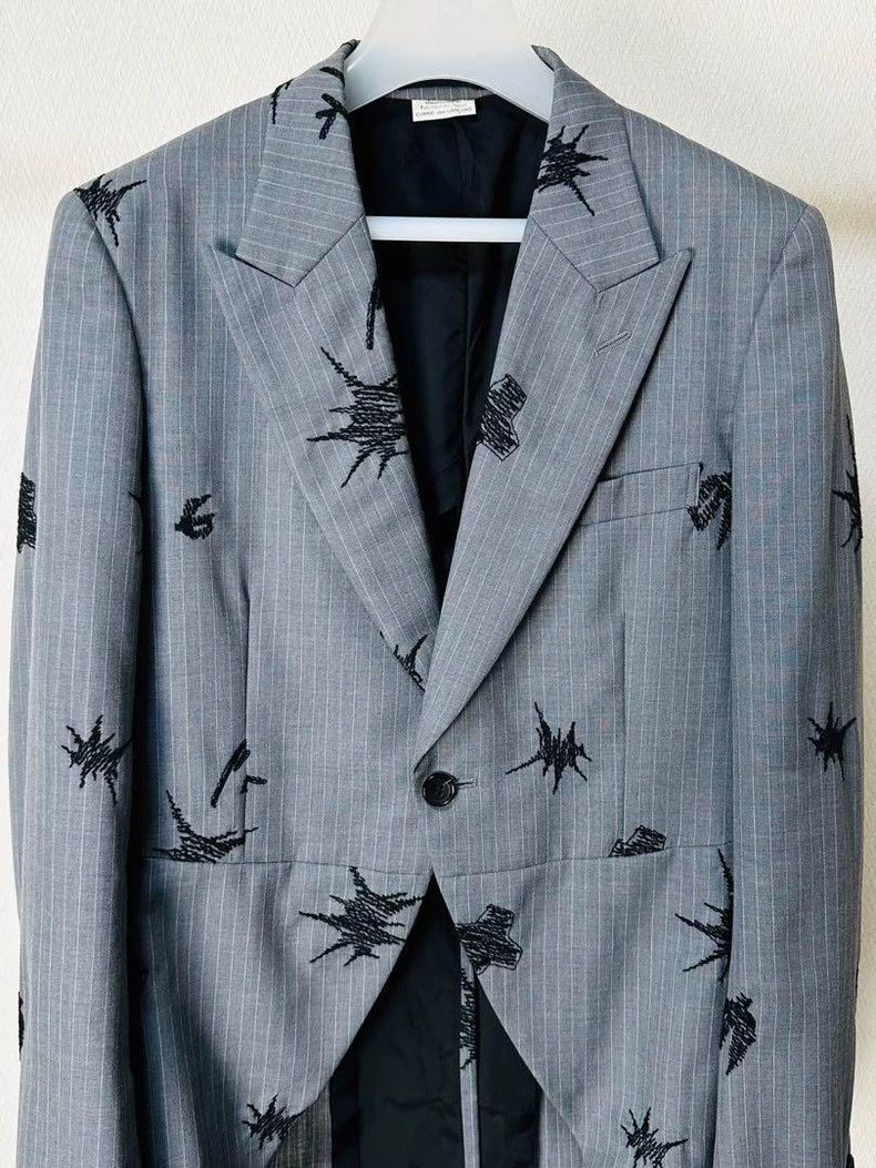 Comme des Garcons Comme Des Garcons Embroidered dovetail blazer Size S / US 4 / IT 40 - 2 Thumbnail