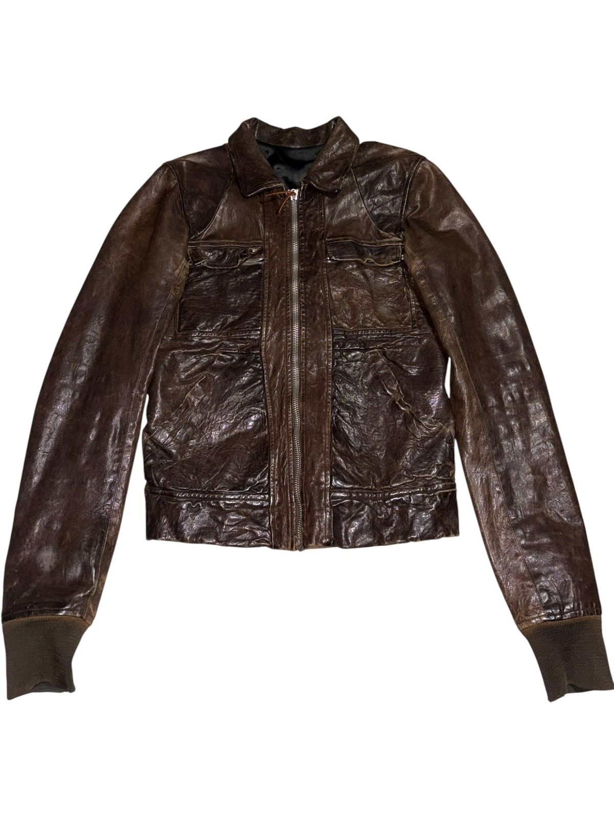 Rick Owens FW08 Rick Owens Stag Leather Jacket Olmar Mirta Bruiser rare Size US S / EU 44-46 / 1 - 1 Thumbnail