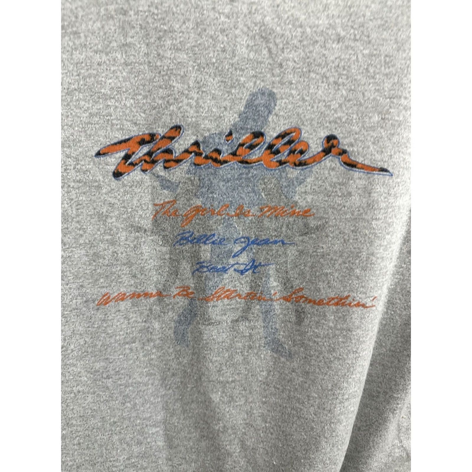 Vintage VTG 80s Michael Jackson Thriller Tour Concert Gray T-Shirt XS Mens Adults XS Size Gray Michael Jackson Band Concert Tshirt Shirt T-Shirt Size US XS / EU 42 / 0 - 4 Thumbnail