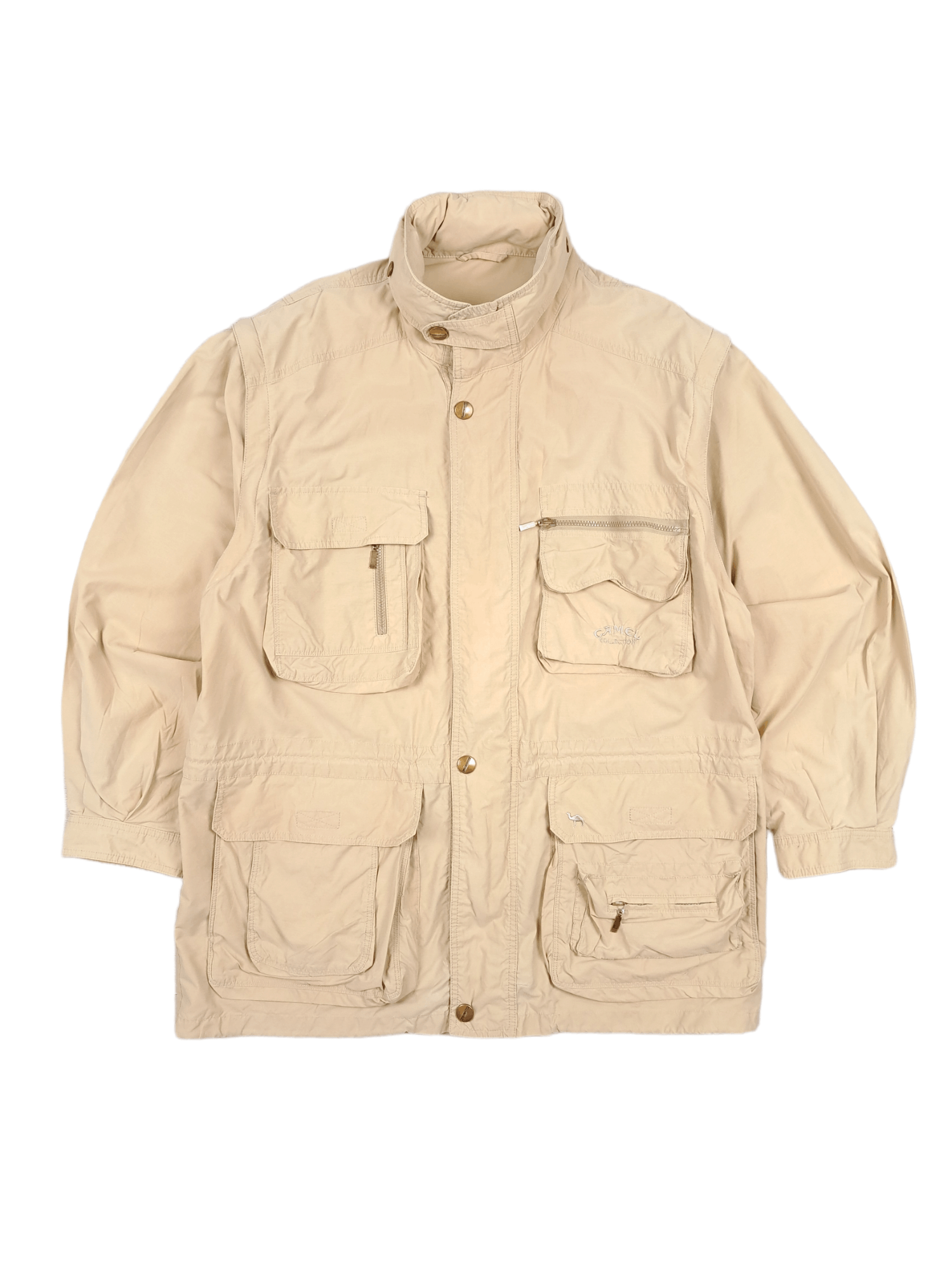 Camel × camel active 💎 Vintage Detachable Sleeves Cargo Camel Beige Jacket Size US XXL / EU 58 / 5 - 1 Thumbnail