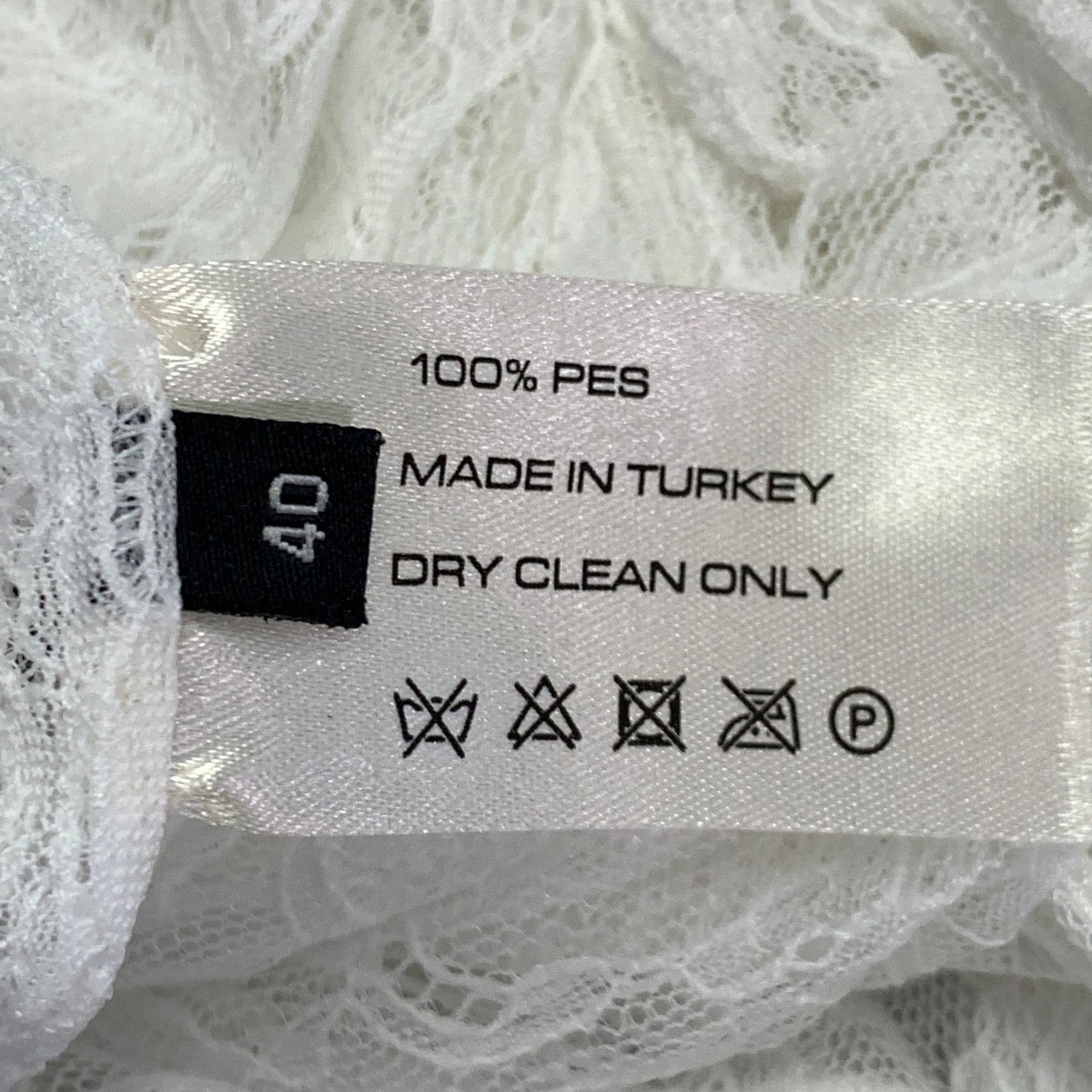 Other Size M White See Through Polyester Lace Bodysuit Size M / US 6-8 / IT 42-44 - 7 Thumbnail