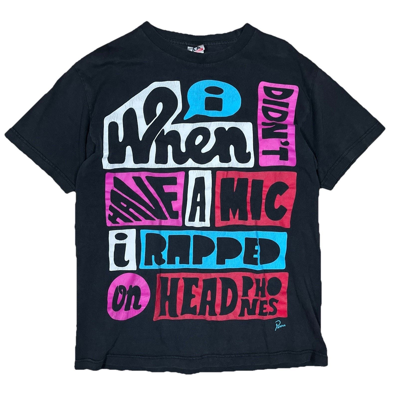 Stones Throw Records Parra x Stones Throw PB Wolf Charizma Headphones VTG Tee Size US M / EU 48-50 / 2 - 1 Thumbnail