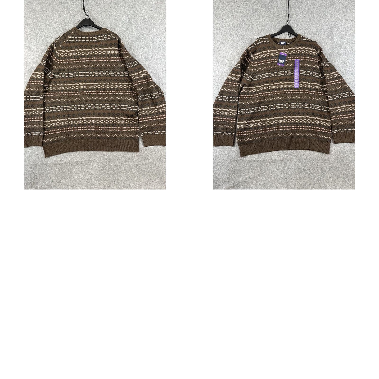 Lands' End Lands' End Fair Isle Pullover Sweater Men 2XL Brown Long Sleeve Stretch NWT Size US XXL / EU 58 / 5 - 9 Thumbnail