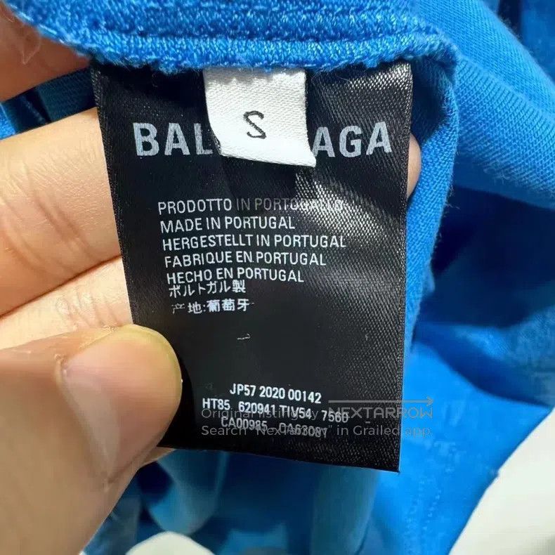 Balenciaga Balenciaga Klein Blue Logo Slogan Short Sleeve Size US S / EU 44-46 / 1 - 4 Thumbnail