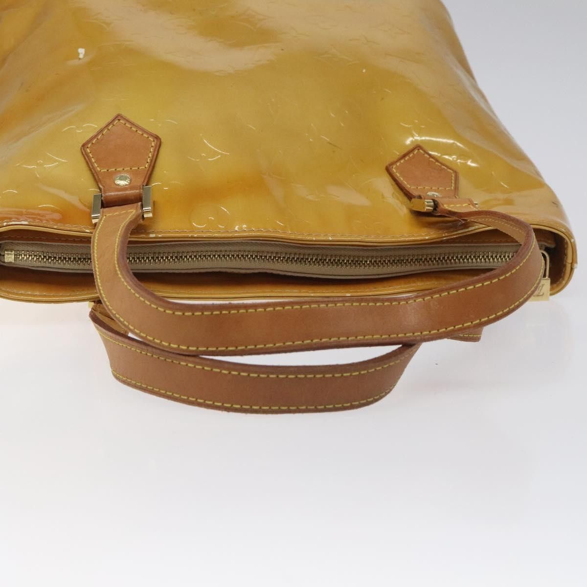 Louis Vuitton LOUIS VUITTON Monogram Vernis Houston Hand Bag Beige M91004 Size ONE SIZE - 8 Thumbnail