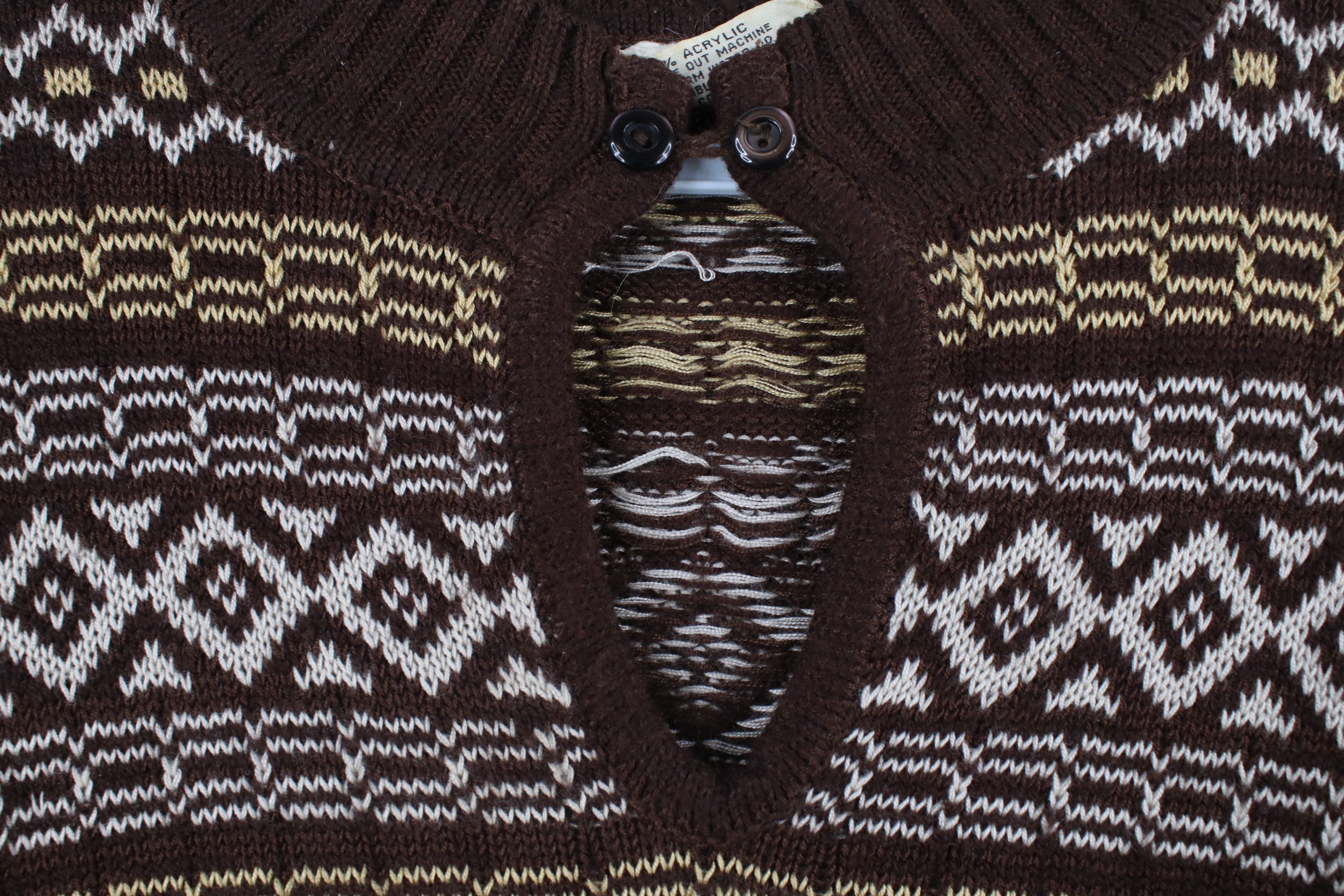 Vintage Vintage 60s 70s Mid Century Modern MCM Knit Sweater Size S / US 4 / IT 40 - 4 Thumbnail
