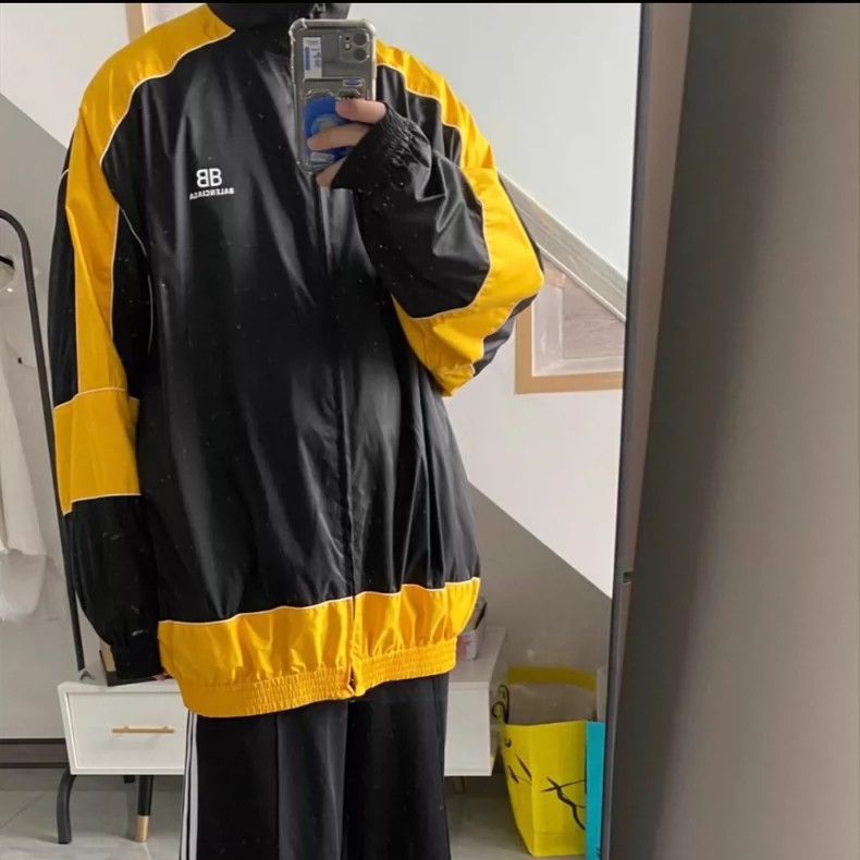 Other Balenciaga Black and yellow patched windbreaker jacket Size US S / EU 44-46 / 1 - 5 Thumbnail