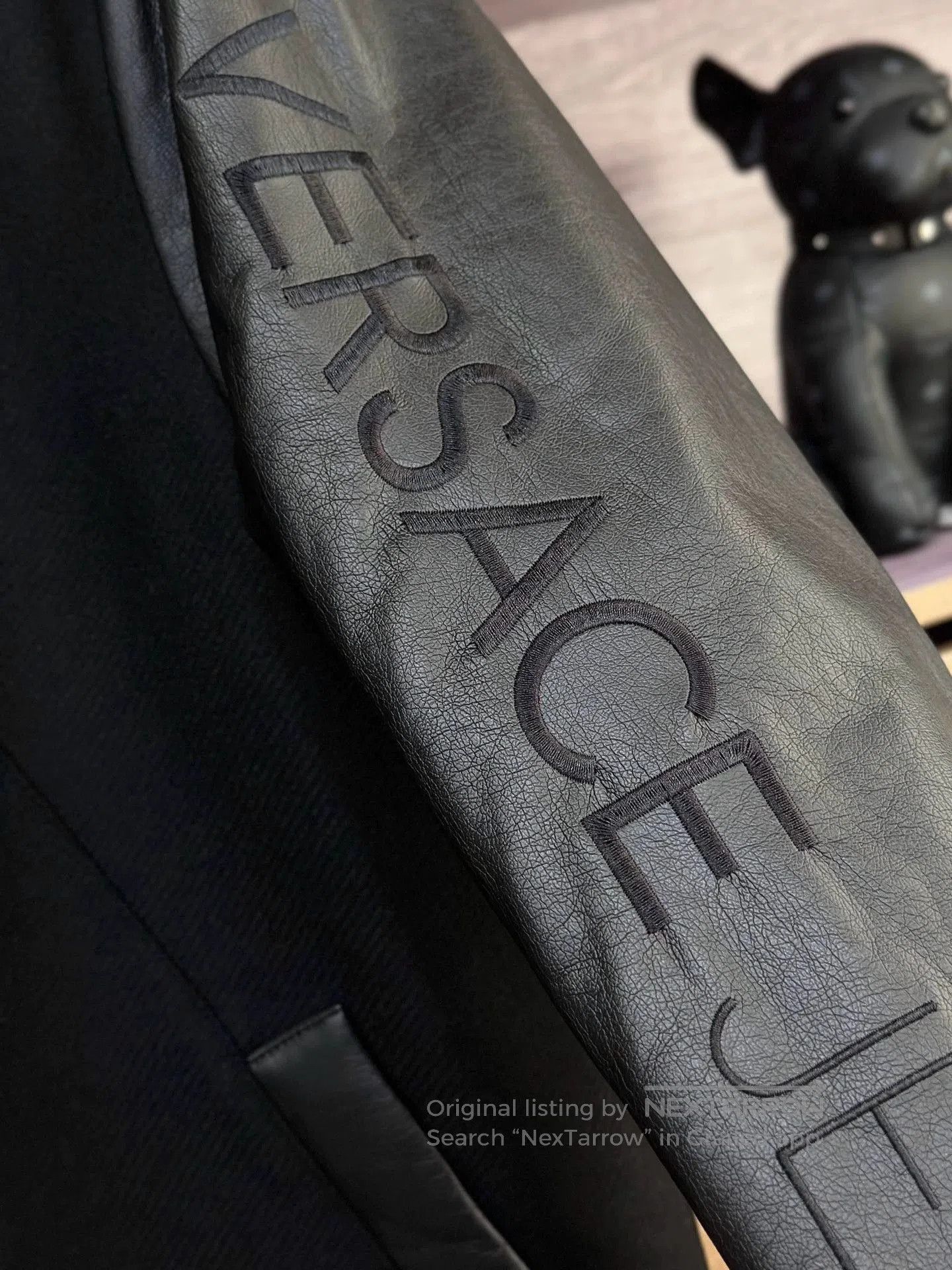 Versace VERSACE JEANS Black Leather Trim Jacket. Size US S / EU 44-46 / 1 - 6 Thumbnail
