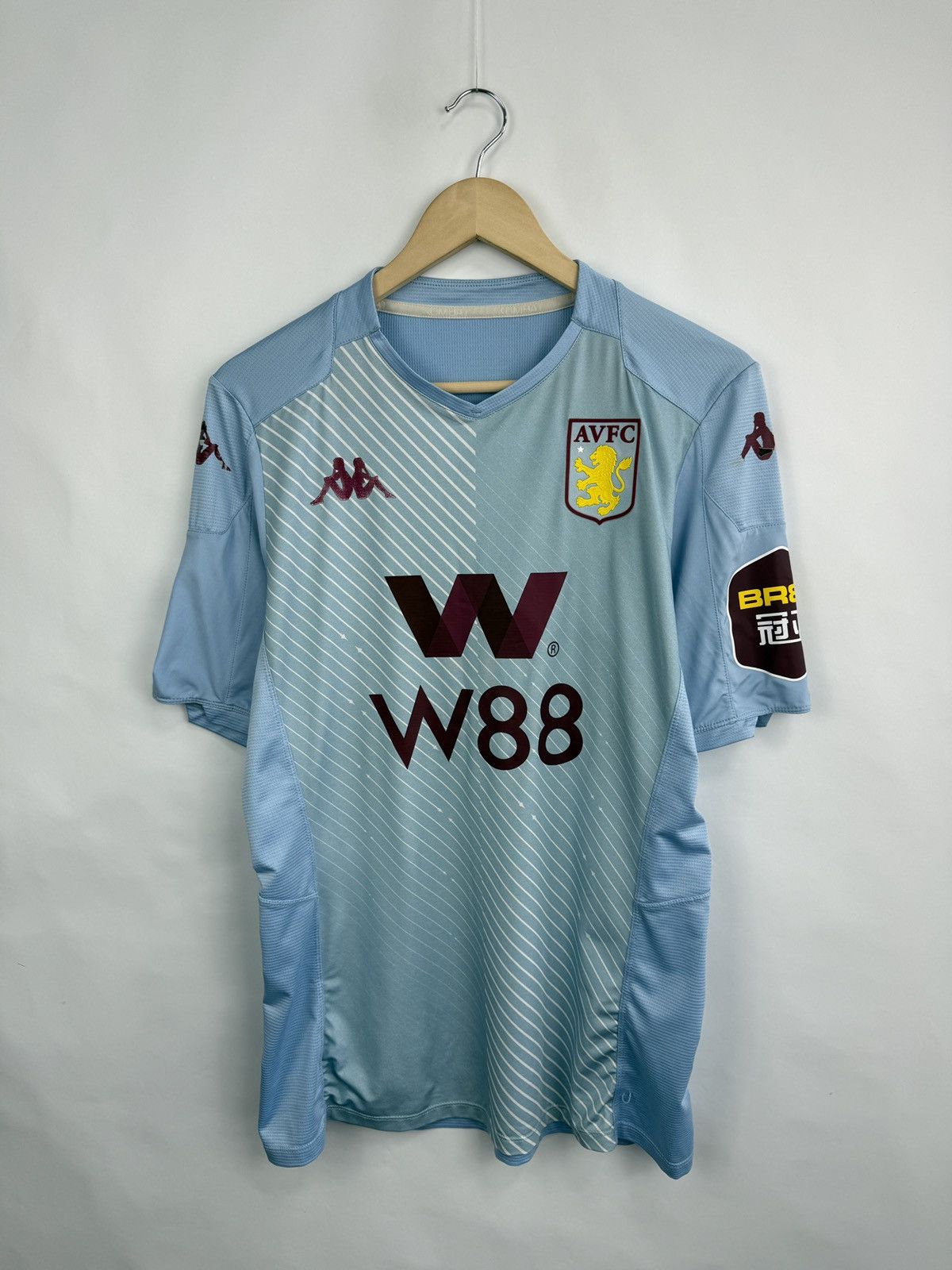 Kappa 🏴󠁧󠁢󠁥󠁮󠁧󠁿 19/20 Kappa FC Aston Villa Soccer Away Kit Jersey W88 Rare Size US L / EU 52-54 / 3 - 2 Thumbnail