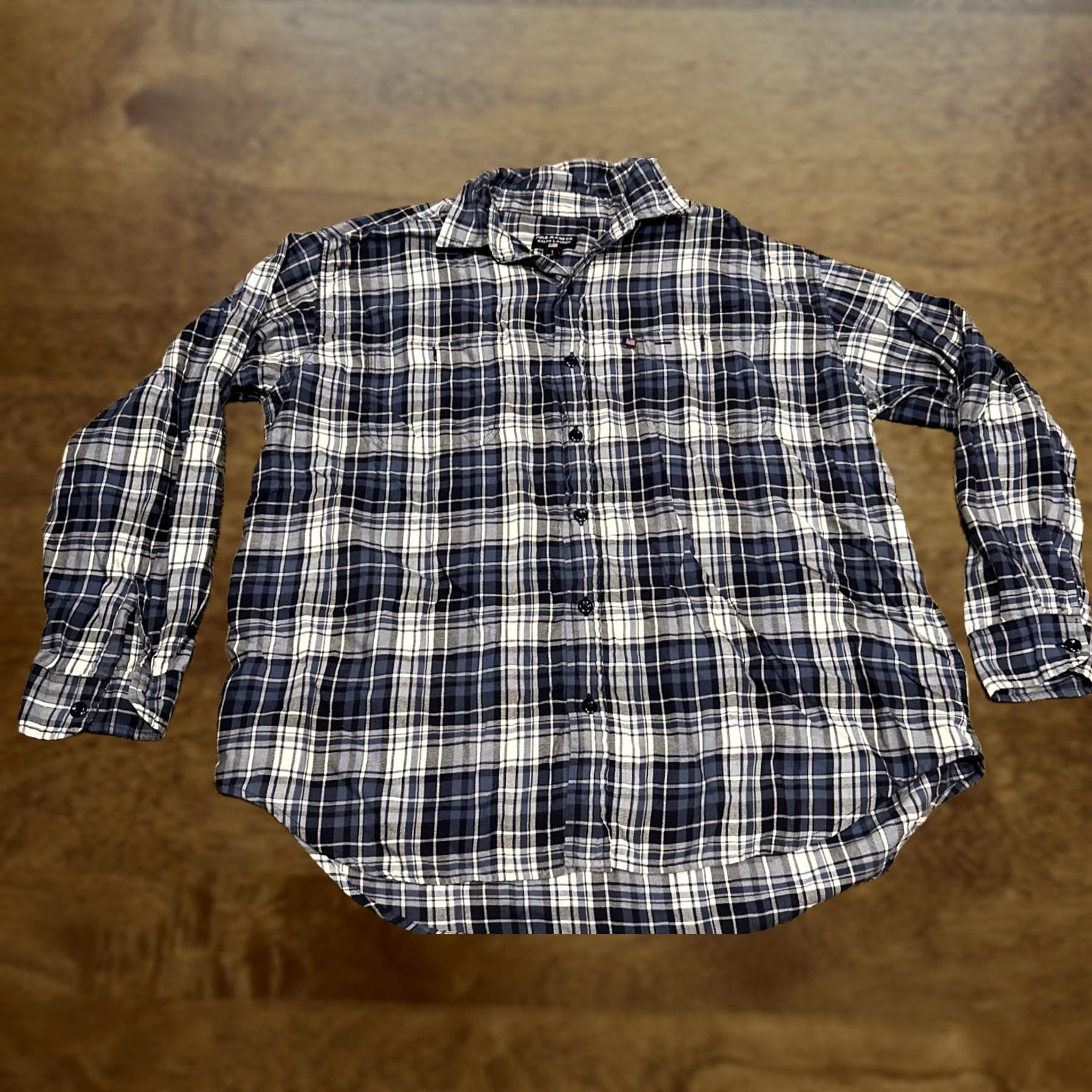 Polo Ralph Lauren Polo Ralph Lauren Men’s L Cotton Blue Plaid Button-Up Shirt Long Sleeve Size US L / EU 52-54 / 3 - 1 Thumbnail