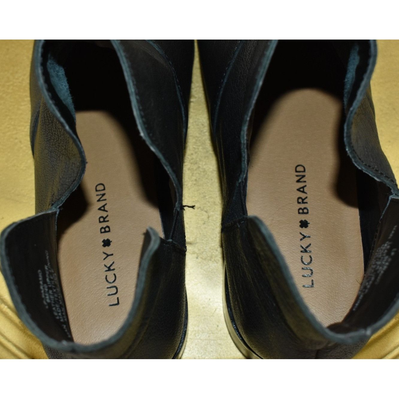 Lucky Brand Lucky Brand Paramo Women’s Booties Size 9 Black Pebbled Leat Size US 9 / IT 39 - 9 Thumbnail