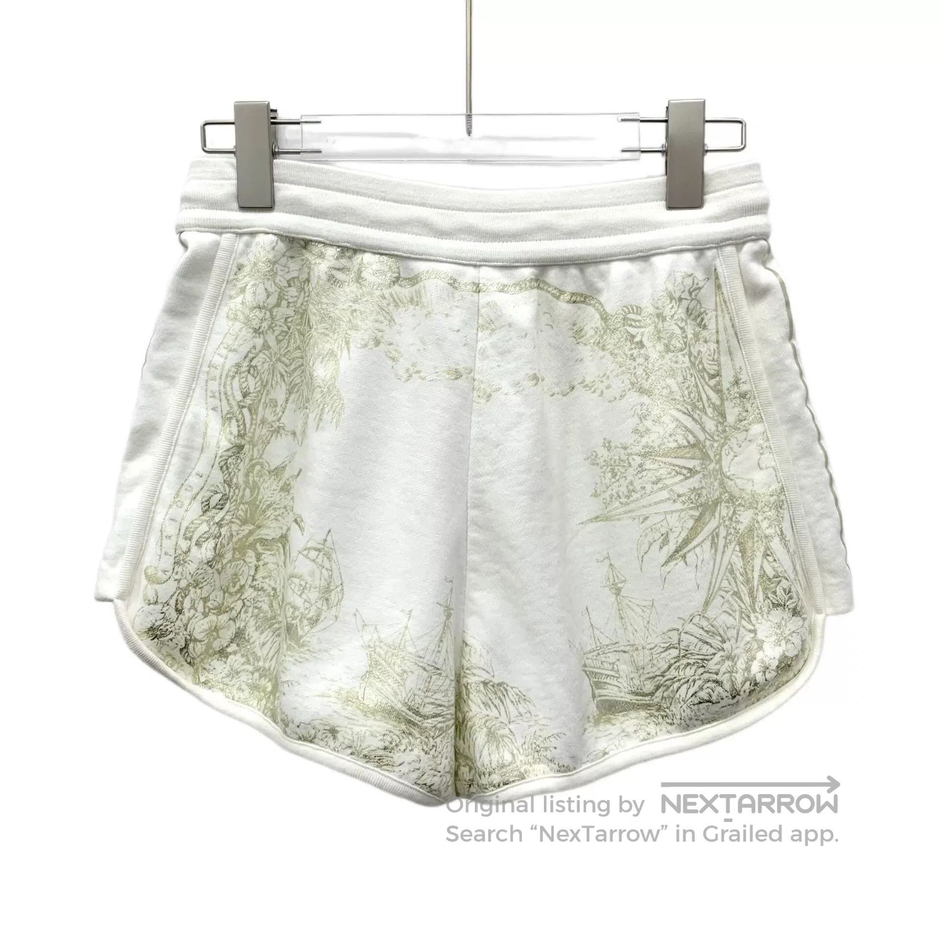 Dior christian dior white animal print shorts. Size 28" / US 6 / IT 42 - 2 Thumbnail