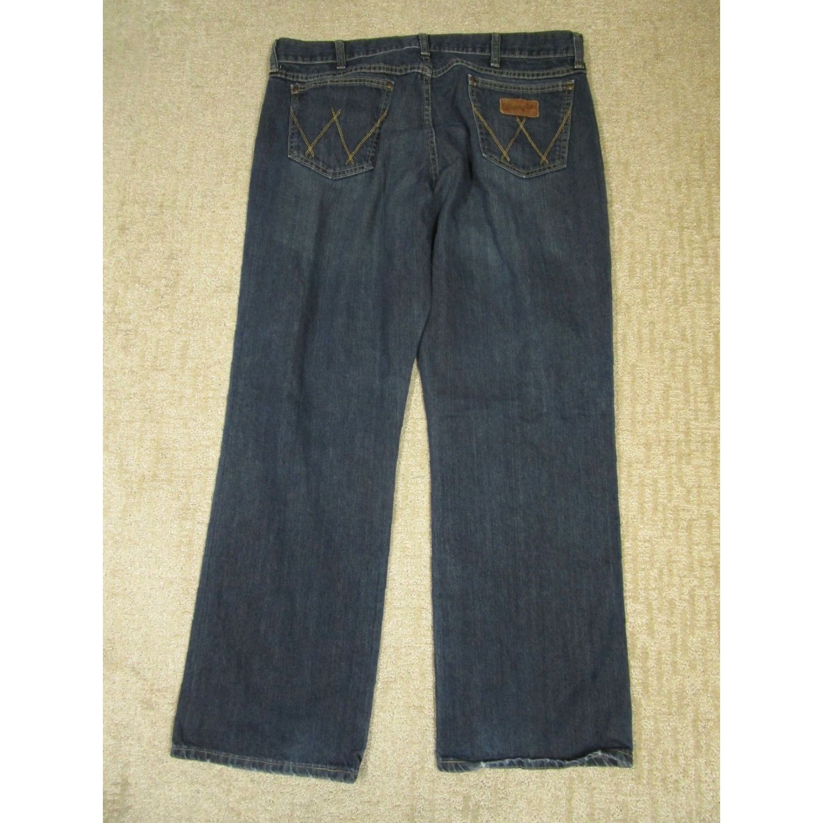 Wrangler Wrangler Retro Jeans Mens 38x32 Blue Bootcut Western Denim Jeans 5-Pocket Dark Wash Pants Jeans Mens Size US 38 / EU 54 - 3 Thumbnail
