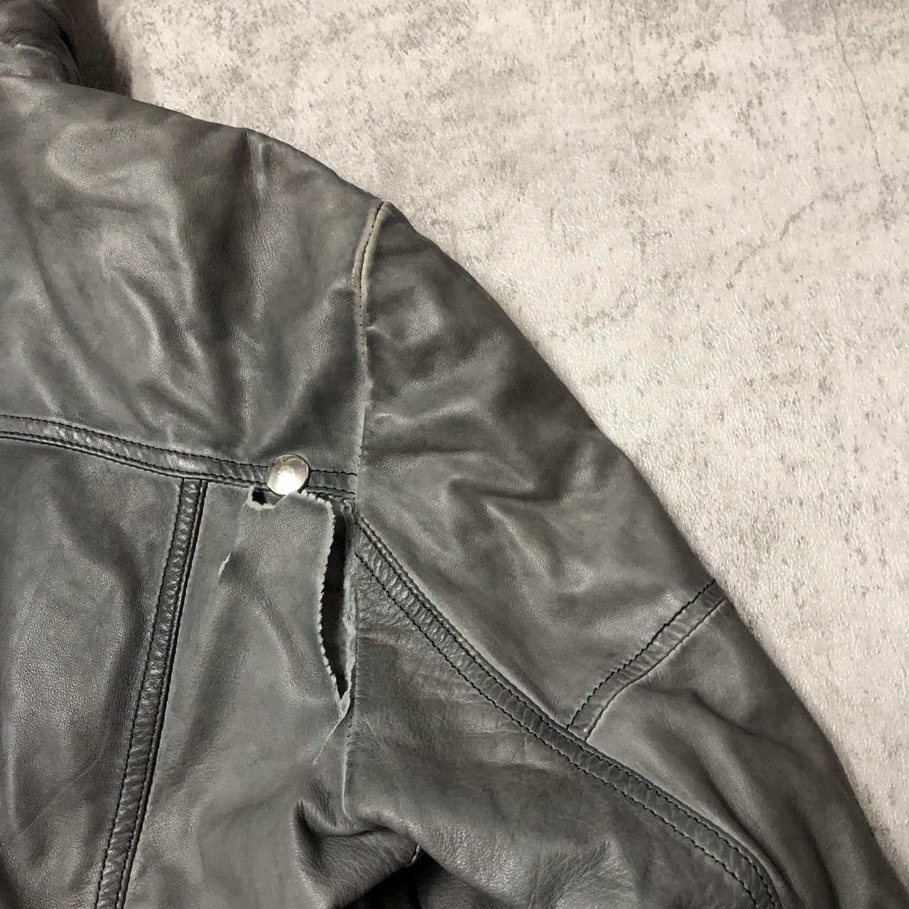 Other Grey leather jacket with black wool collar #leatherjacket Size M / US 6-8 / IT 42-44 - 6 Thumbnail
