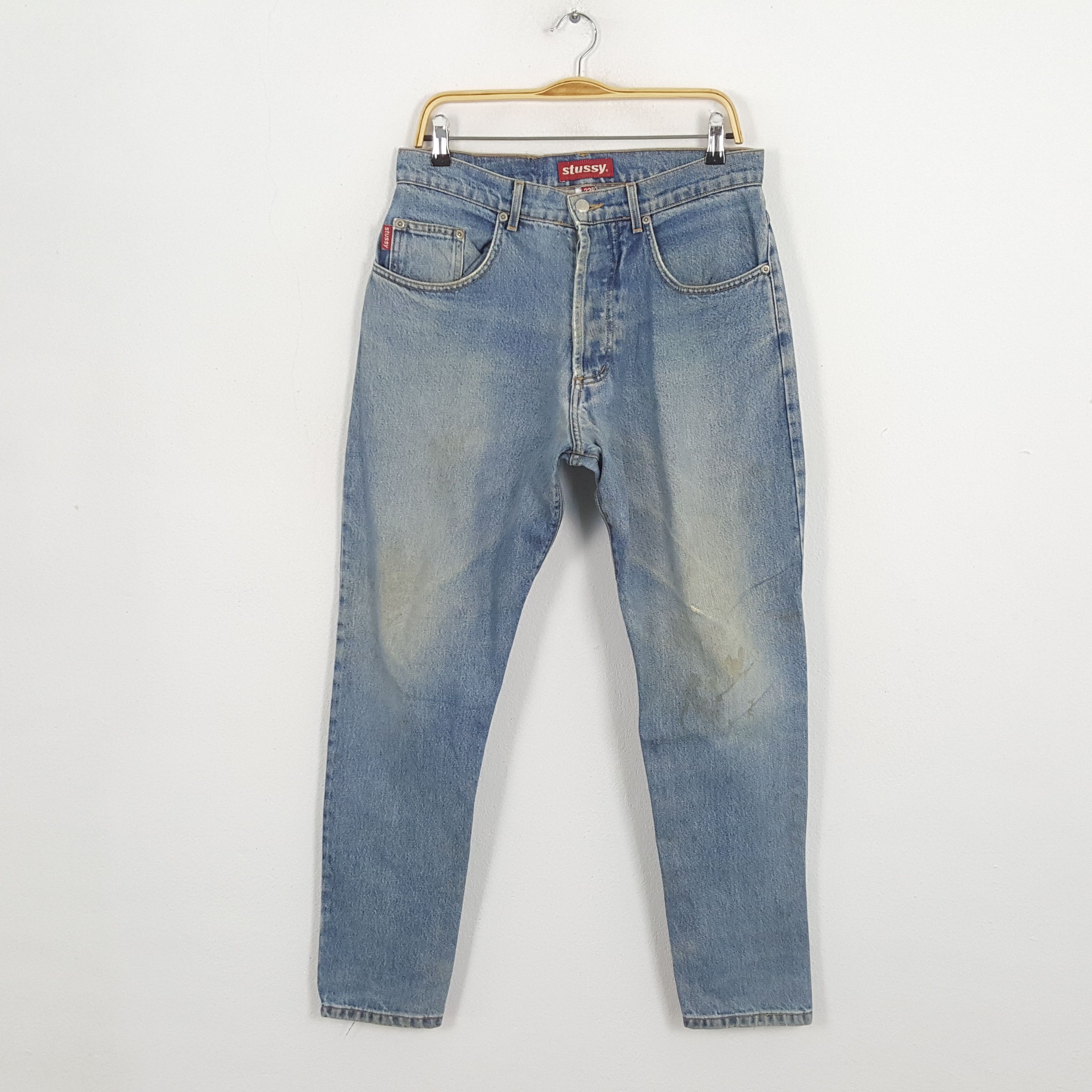 Stussy × Vintage Vintage STUSSY Streetwear Skateboard Big Logo Design Jeans Size US 32 / EU 48 - 4 Thumbnail