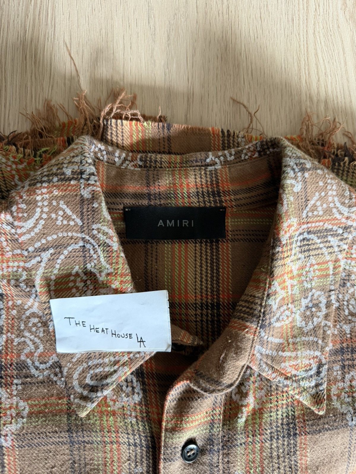 Amiri Amiri Brown Bleach Bandana Shirt Paisley Flannel Size US L / EU 52-54 / 3 - 10 Thumbnail