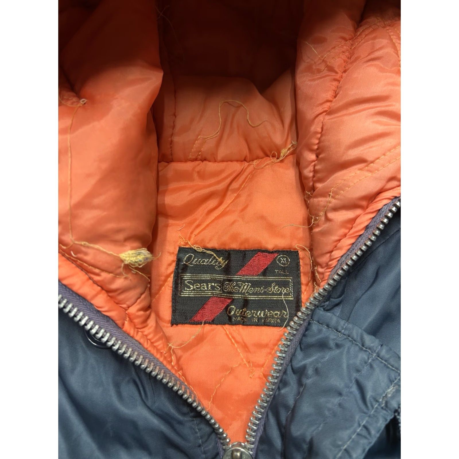 Sears VINTAGE Sears parka jacket N-3B style snorkel puffer coat blue XL tall Men Jacket Size US XL / EU 56 / 4 - 7 Thumbnail