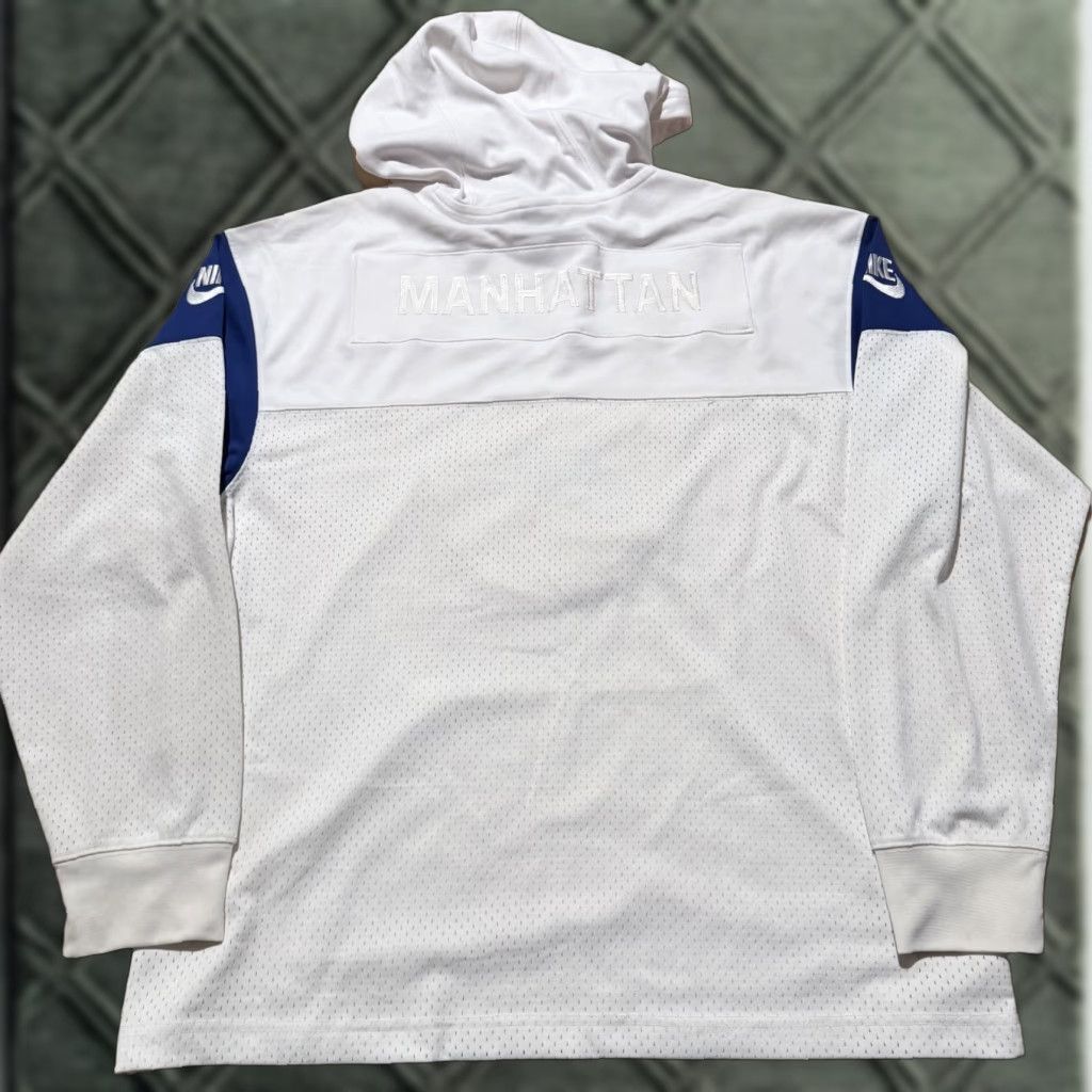 Nike VINTAGE Nike NYC Manhattan Big Apple Football Hoodie White Long Sleeve Men Large Size US L / EU 52-54 / 3 - 1 Thumbnail