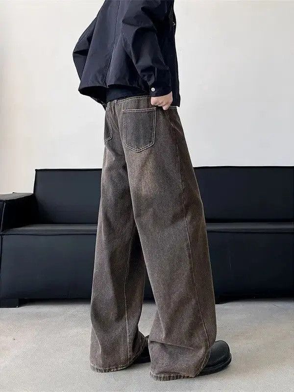 Japanese Brand Retro loose straight leg micro flared jeans Size US 32 / EU 48 - 3 Thumbnail