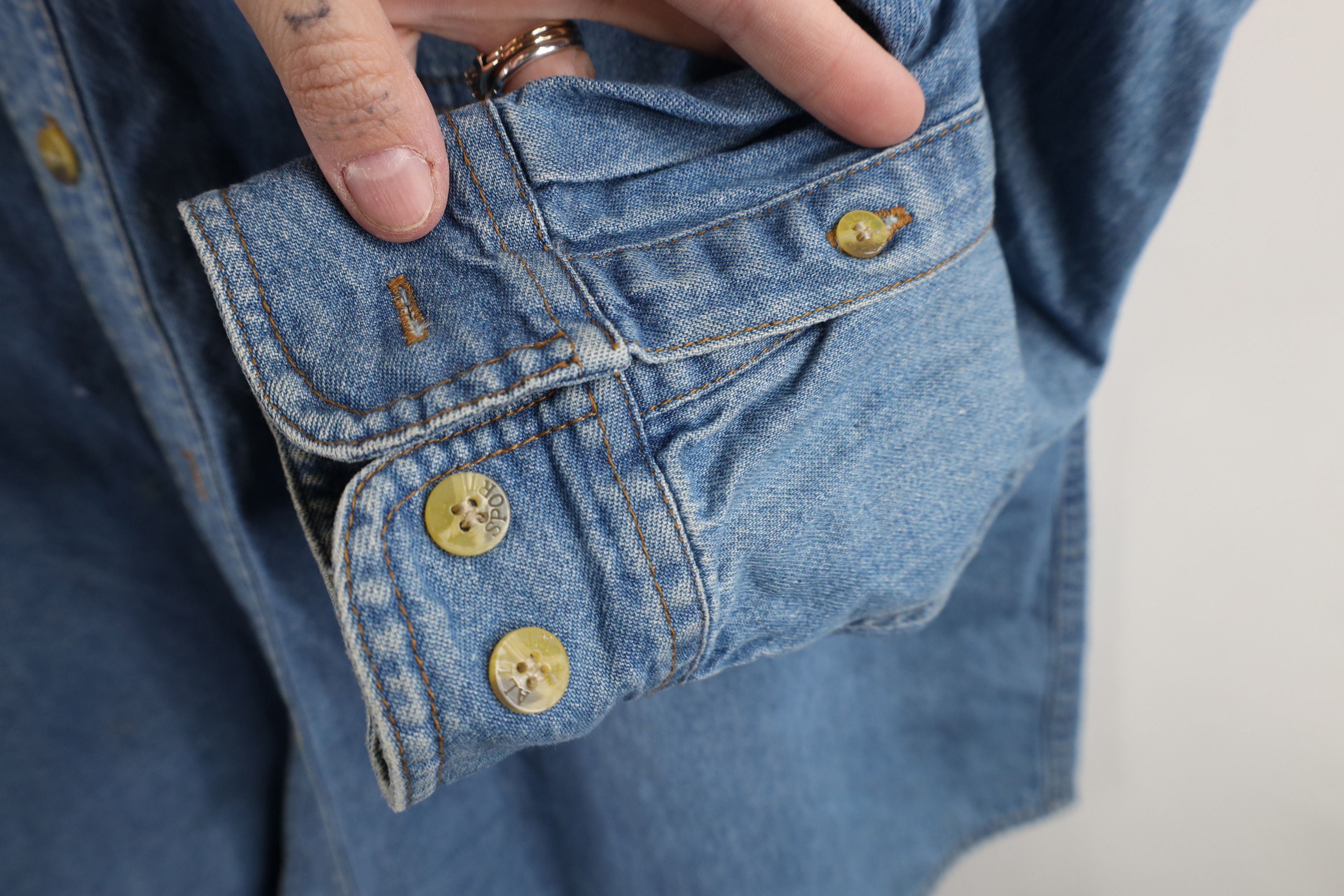 Vintage Vintage 90s Star Park Horse Racing Denim Jean Button Shirt Size US XL / EU 56 / 4 - 7 Thumbnail