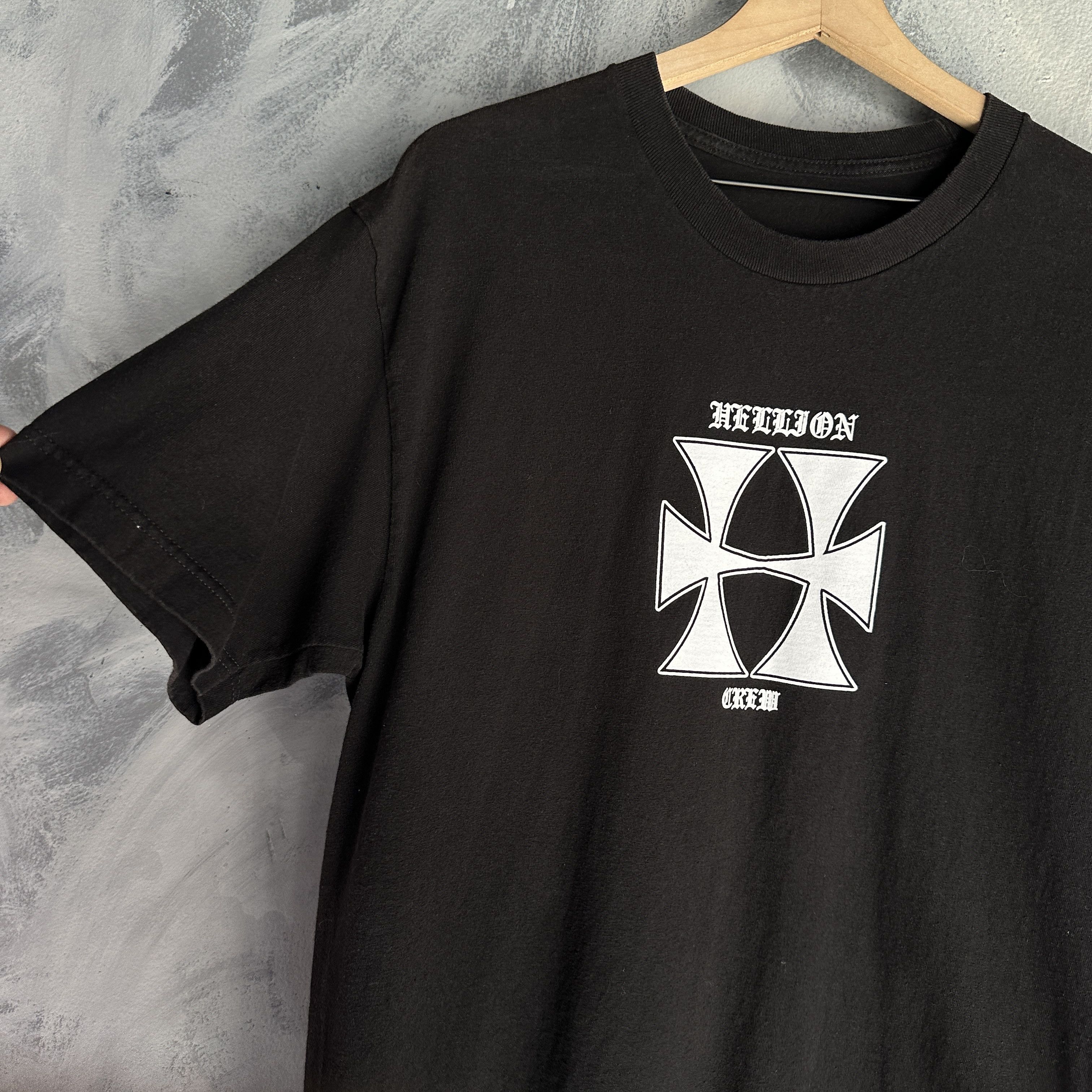 Vintage Helljon Crew T Shirt Y2K Men's Black West Coast Chopers Styl Size US L / EU 52-54 / 3 - 3 Thumbnail