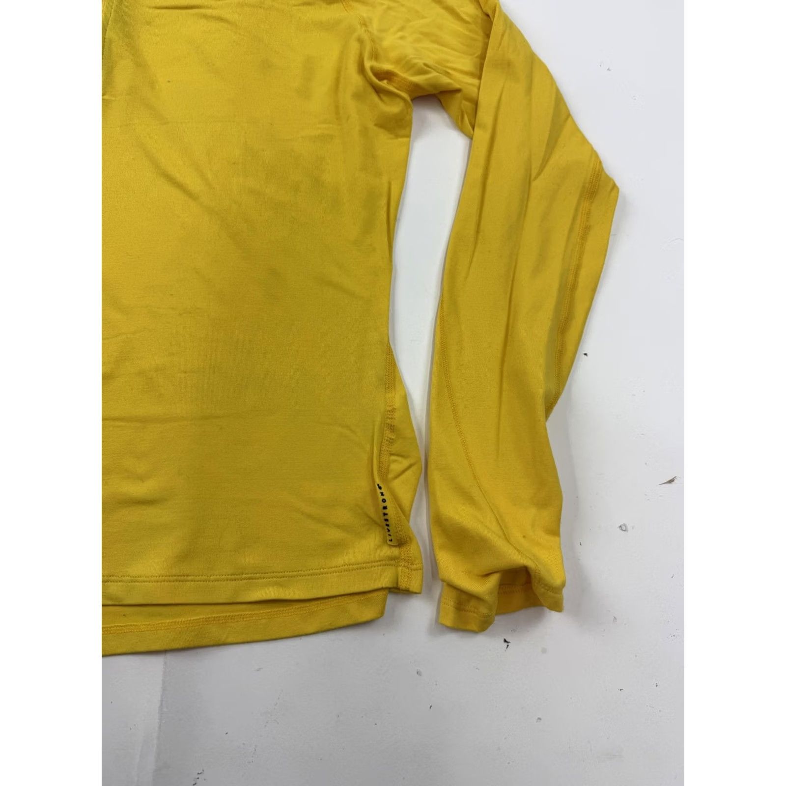 Nike Nike Dri-FIT Pullover Womens Large Yellow 1/4 Zip Long Sleeve Top Size L / US 10 / IT 46 - 2 Thumbnail