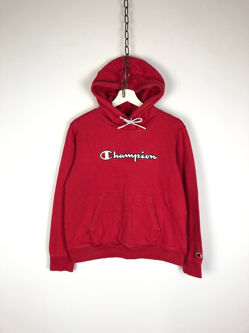 Champion Champion Hoodie Big Center Logo Red size M Size M / US 6-8 / IT 42-44 - 1 Thumbnail