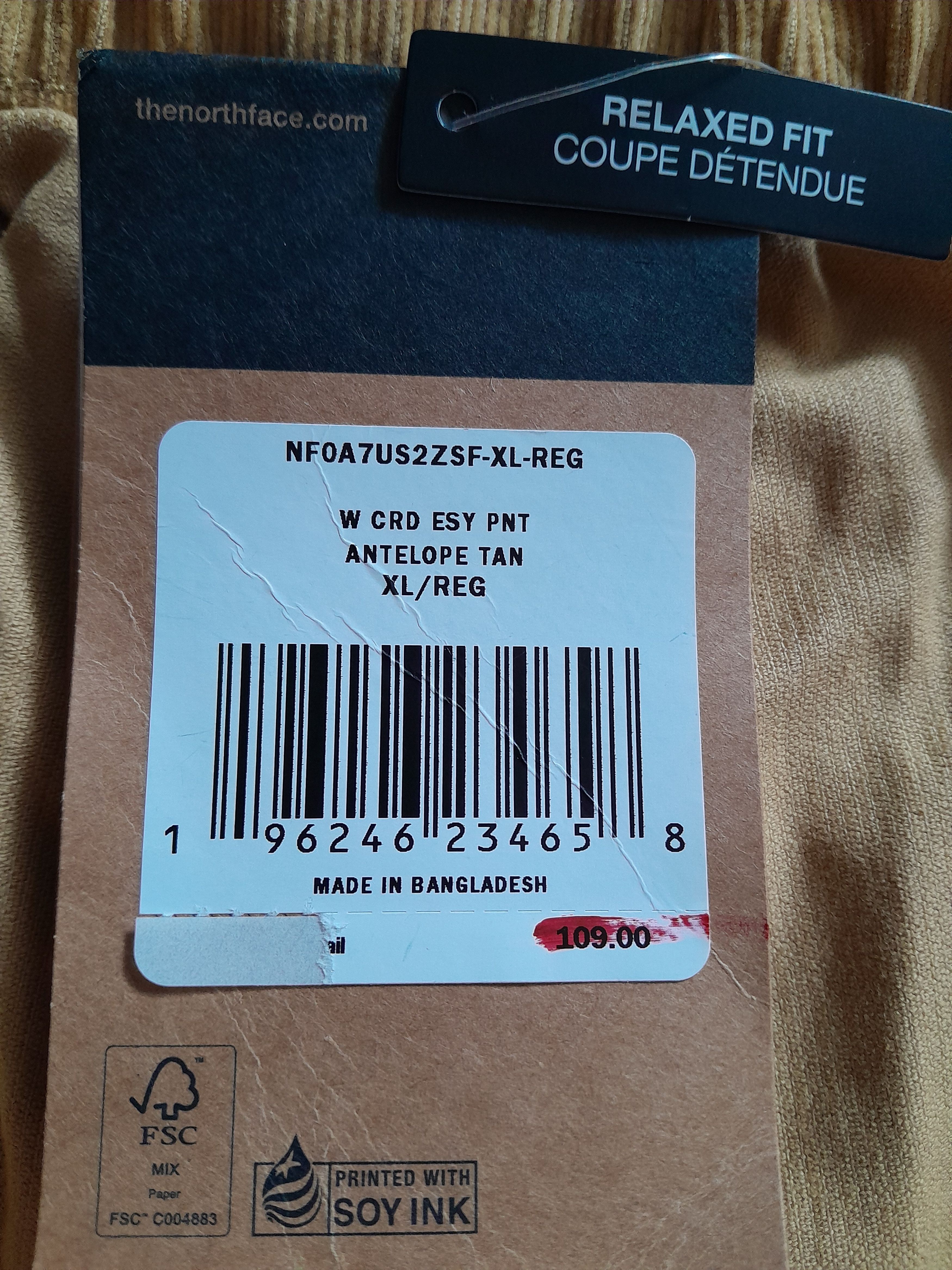 The North Face The North Face Corduroy Relaxed Women's Pants Size XL New Size 36" / US 14 / IT 50 - 6 Thumbnail