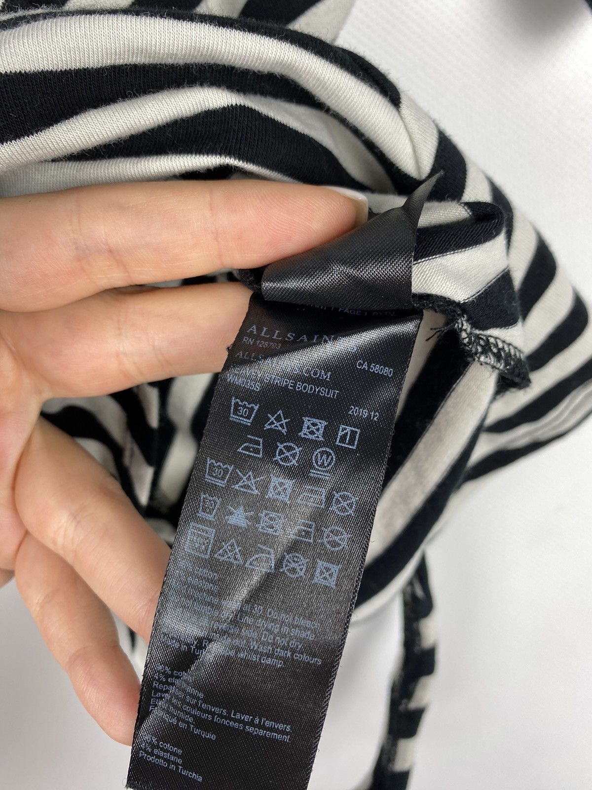 Allsaints × Japanese Brand Allsaints Keavey Stripe SS Bodysuit T Shirt size XS Size XS / US 0-2 / IT 36-38 - 12 Thumbnail