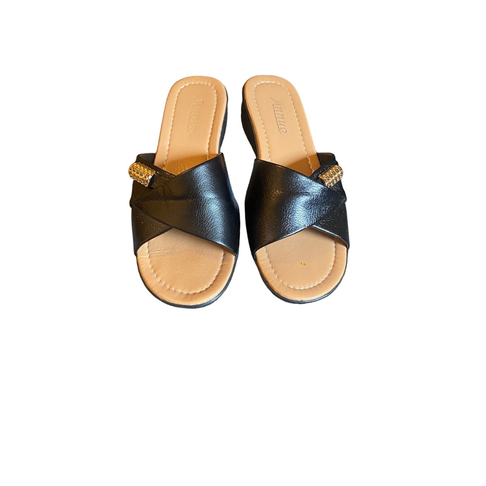 & Other Stories Black color Slippers , Stylish Cross Band Design, Size 9 1/2 Size US 9.5 / IT 39.5 - 1 Thumbnail