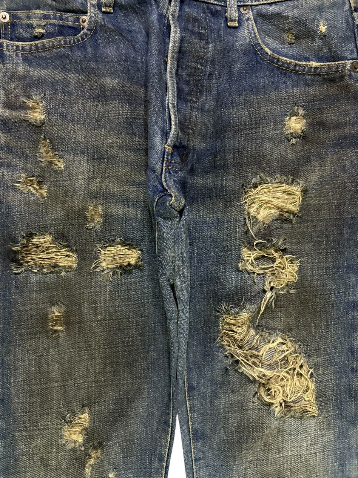 Japanese Brand Vintage Japanese Brand Rusty Wash Distressed Jeans Size US 29 - 5 Thumbnail