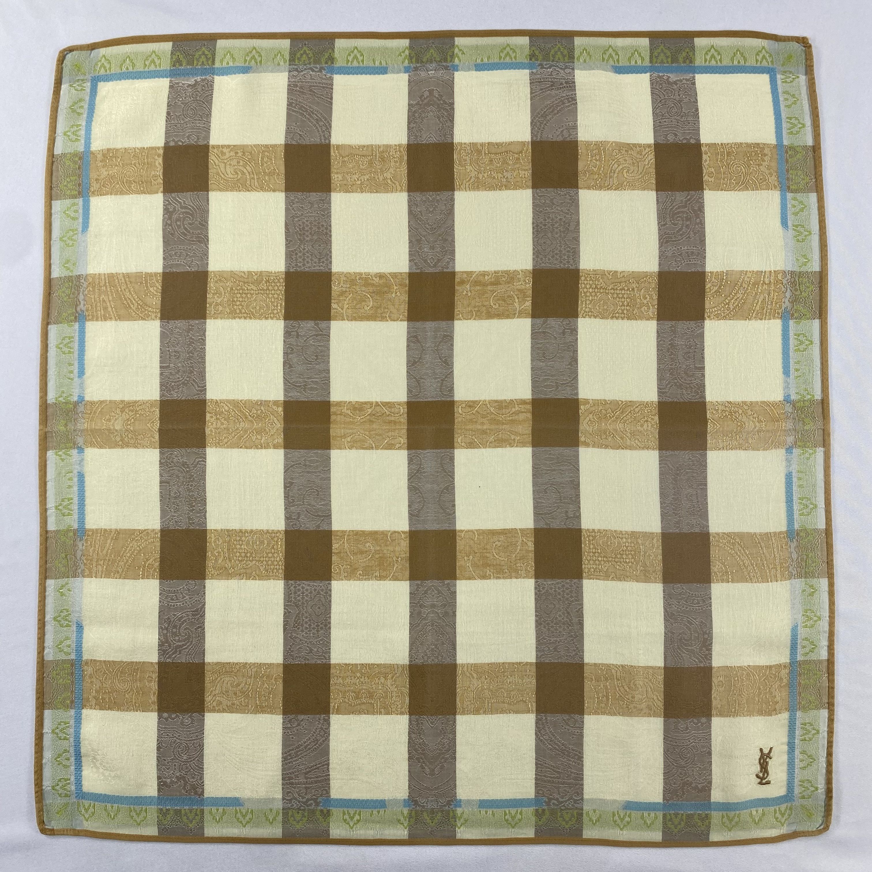 Yves Saint Laurent Yves Saint Laurent Handkerchief / Bandana / Neckerchief C879 Size ONE SIZE - 3 Thumbnail