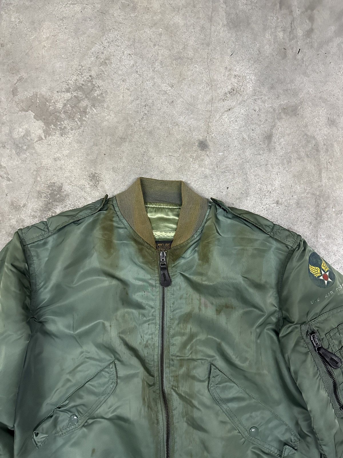 Alpha Industries × Vintage Vintage L-2B Alpha Industries Us Air Force Flight Jacket Size US M / EU 48-50 / 2 - 2 Thumbnail