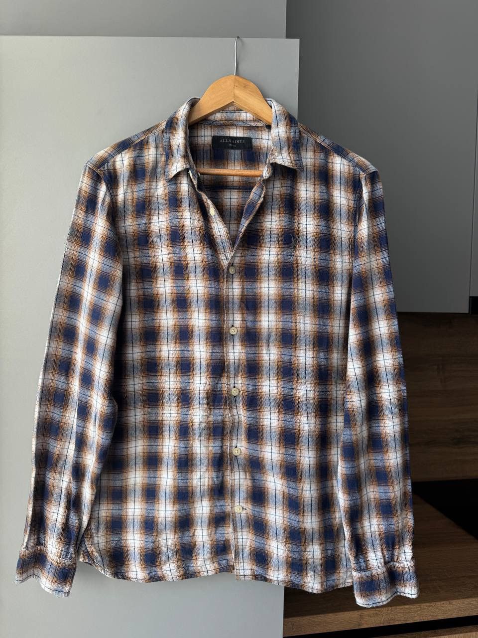 Allsaints All Saints Halleck Cotton Check Shirt Size Small Size US S / EU 44-46 / 1 - 1 Thumbnail