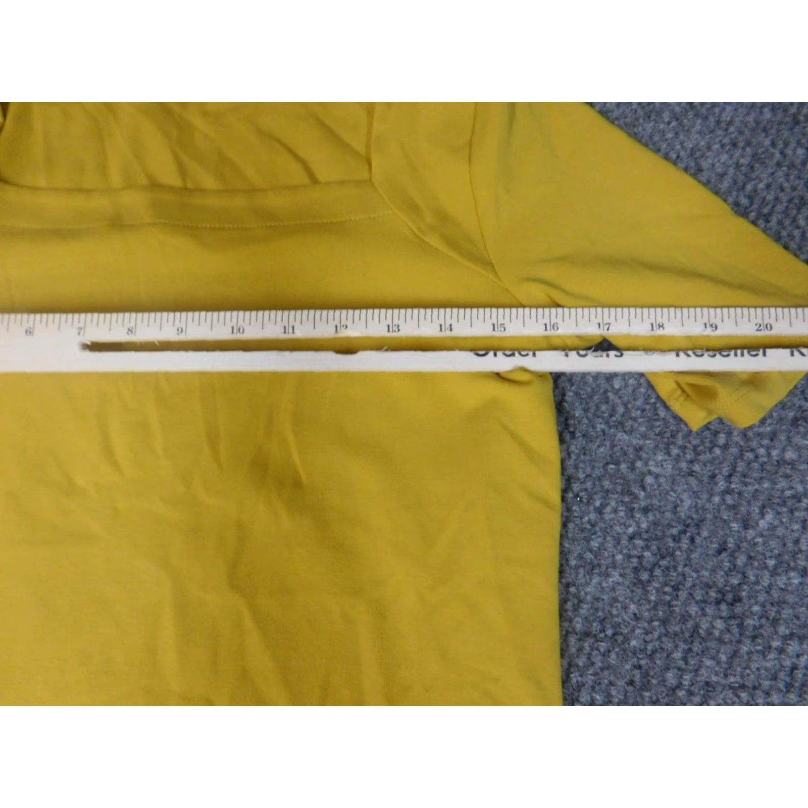 Ann Taylor Ann Taylor Loft Blouse Women M Yellow Round Neck Short Sleeve Pullover Cotton Stretch Casual Regular Clothing Size M / US 6-8 / IT 42-44 - 5 Thumbnail