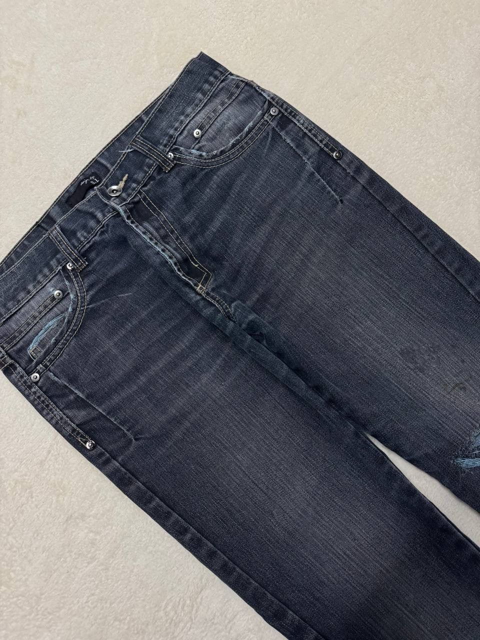 Japanese Brand GRUNGE CRAZY Japanese Thrashed Distressed Slim Skinny Jean Size US 33 - 6 Thumbnail