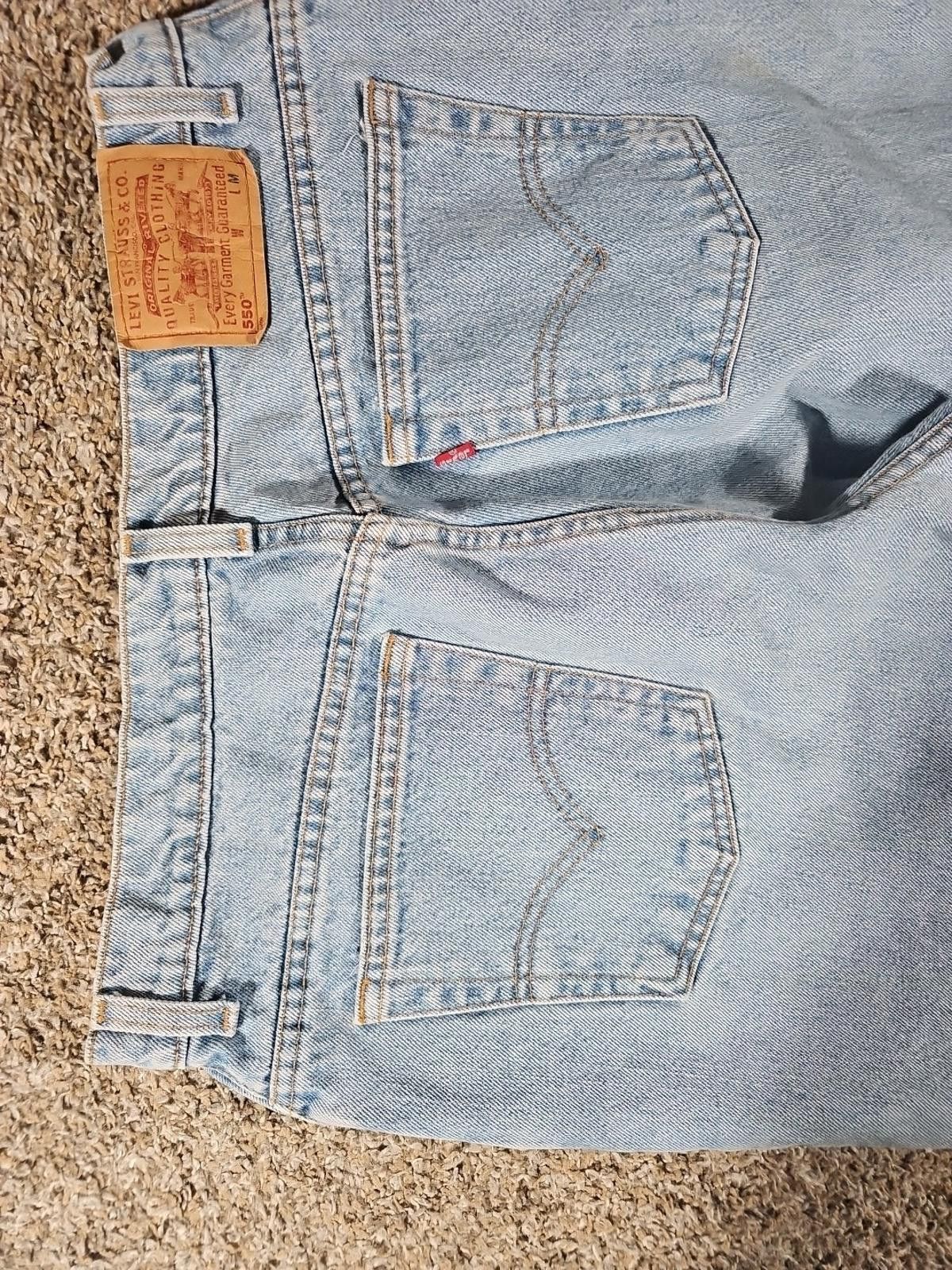 Levi's Levis 550 Relaxed Fit Tapered Leg Blue Jeans Size 38" / US 16 / IT 52 - 6 Thumbnail