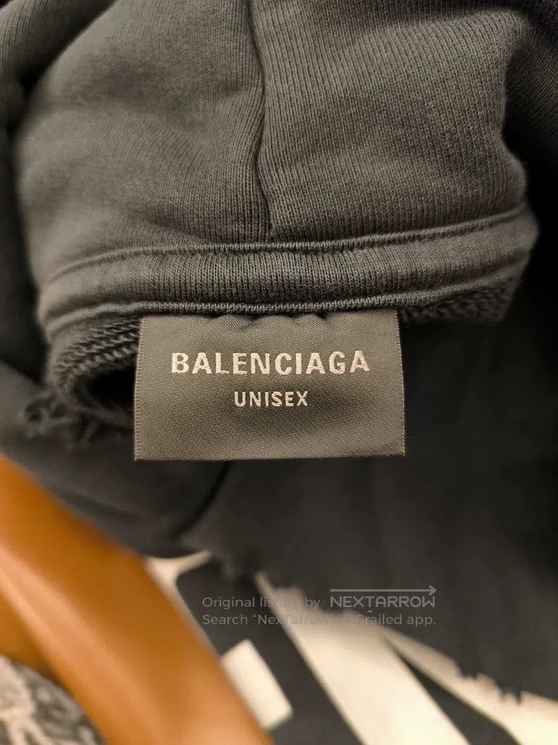 Balenciaga Balenciaga Tape Letter Logo Hooded Sweatshirt Size US S / EU 44-46 / 1 - 3 Thumbnail