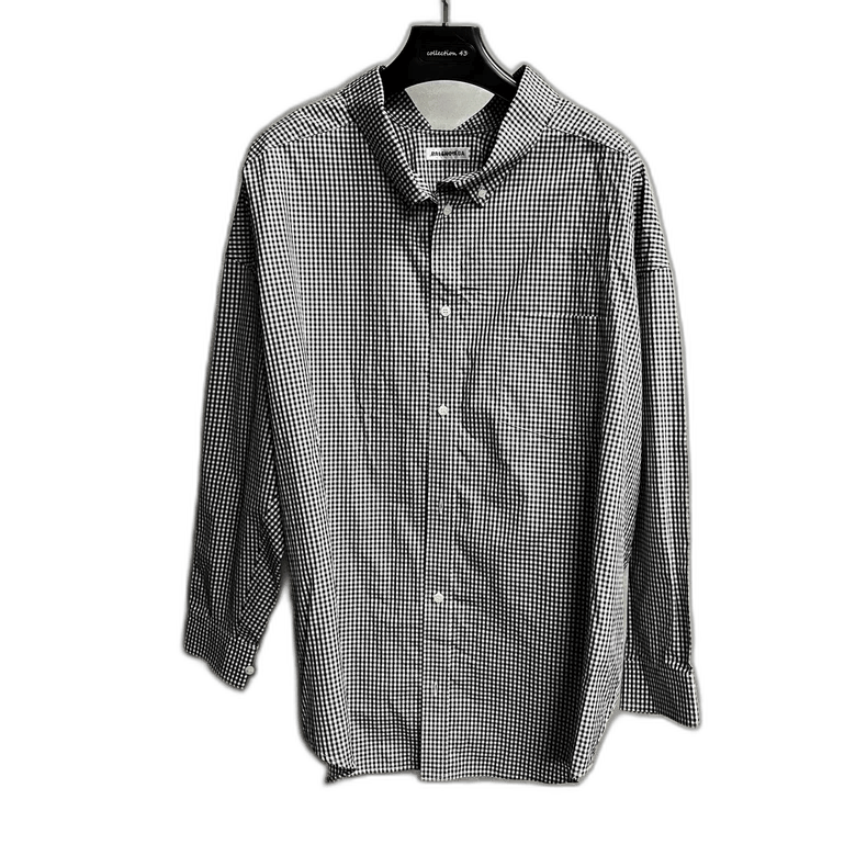 Balenciaga Balenciaga Black and White Plaid Long Sleeve Shirt-2505 Size US S / EU 44-46 / 1 - 1 Thumbnail