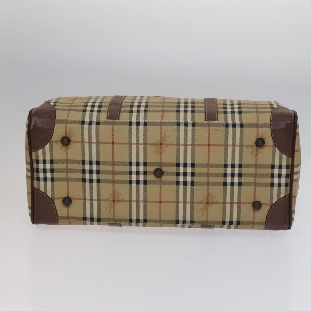 Burberry Burberry Nova Check Boston Bag Pvc Leather Beige Size ONE SIZE - 5 Thumbnail