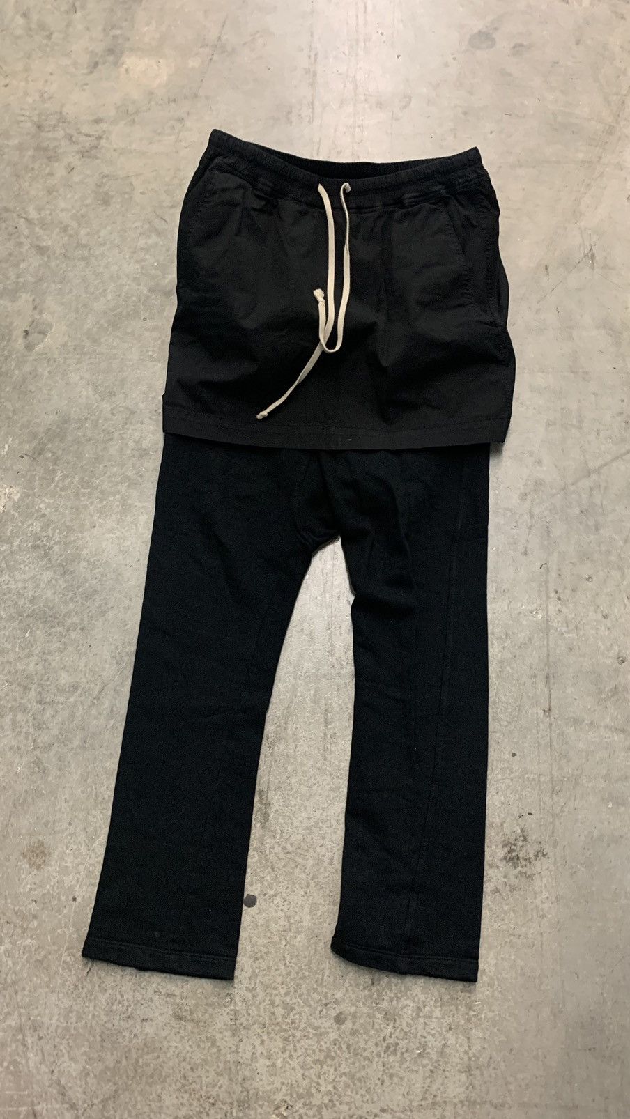 image of Rick Owens Kilt Sweatpants in Black, Men's (Size 30)