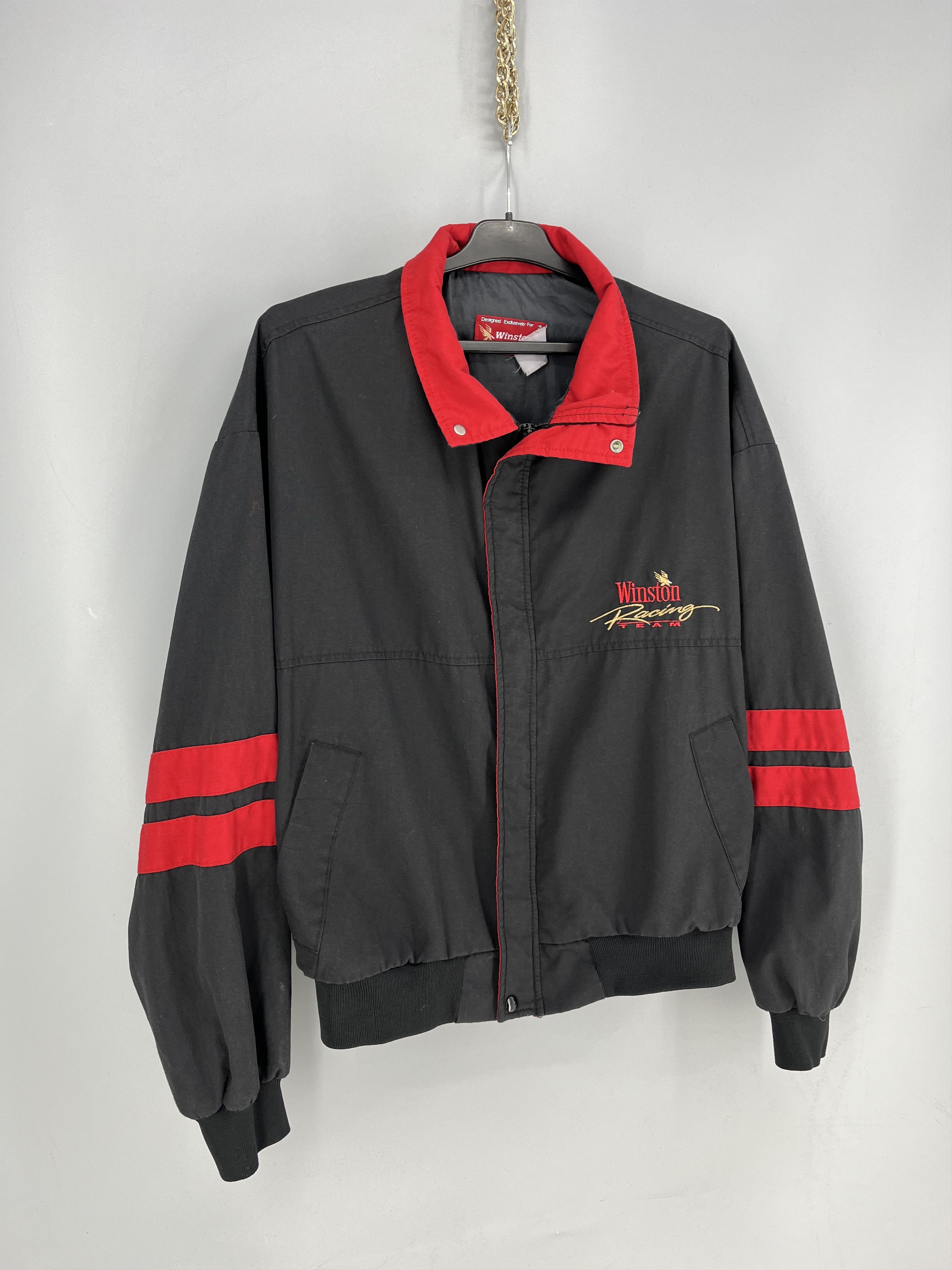 Vintage Winston by Swingster Mens Jacket Unknown Black Zip Up Racing Size US XL / EU 56 / 4 - 2 Thumbnail