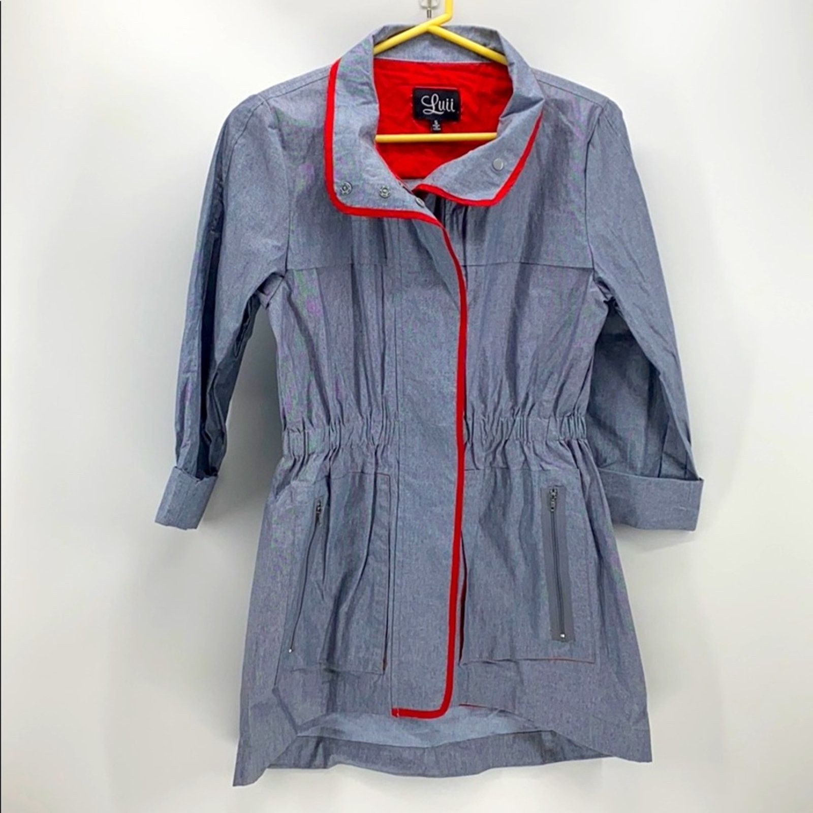 Anthropologie Luii Anthropologie Water Resistant Chambray Zip jacket S Size S / US 4 / IT 40 - 1 Thumbnail