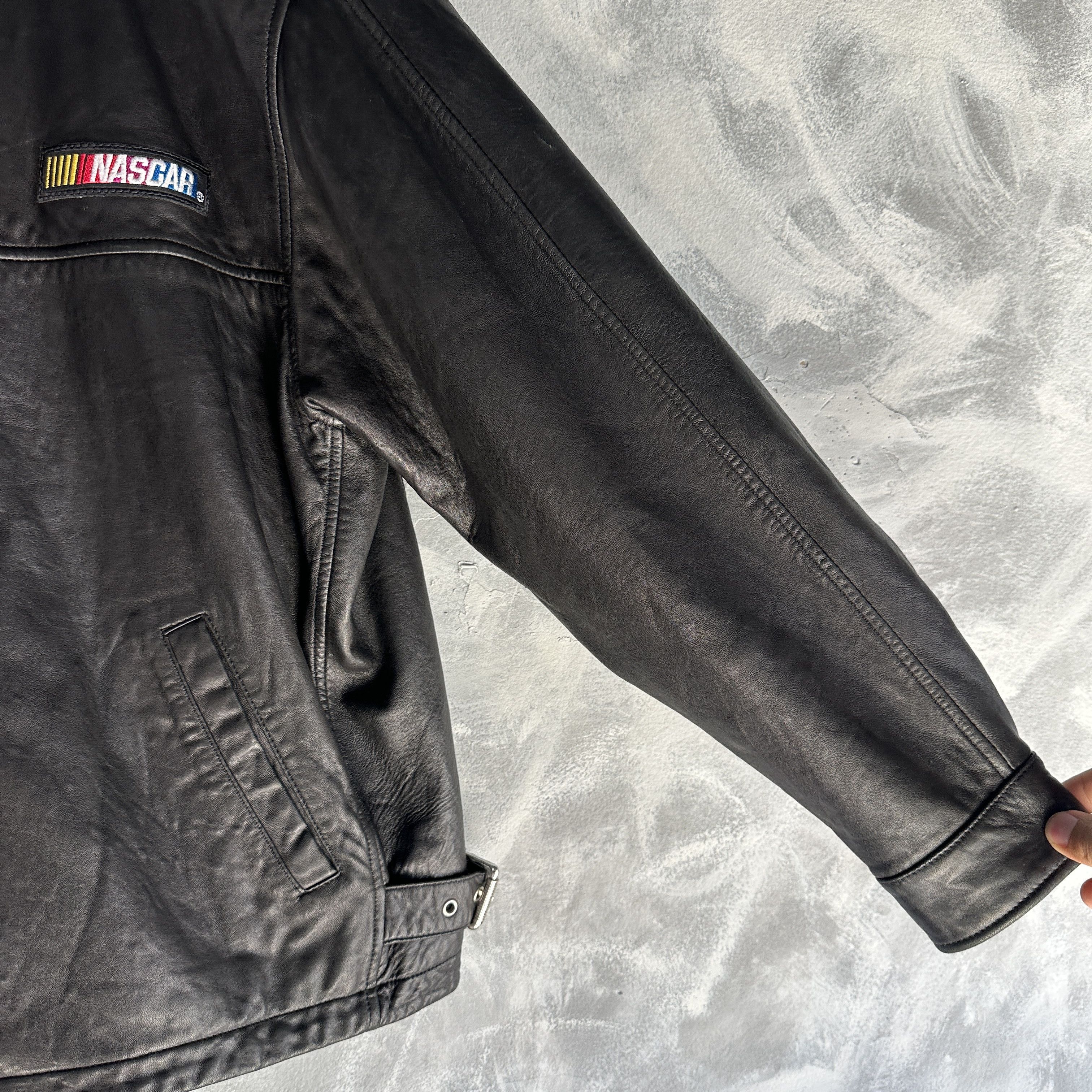 NASCAR Vintage Nascar Genuine Leather Jacket Men’s Sz Large Black Size US L / EU 52-54 / 3 - 4 Thumbnail