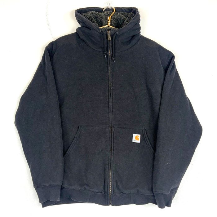 Carhartt Carhartt Sherpa Lined Work Hoodie Jacket Size Large Black ...