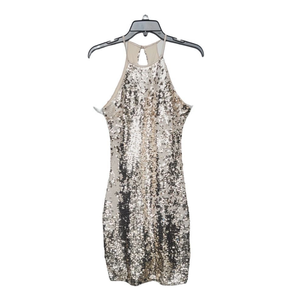 Other Sequin Hearts Womens Size 3 Jr Gold Mesmerizing Sequin Mini Size XS / US 0-2 / IT 36-38 - 6 Thumbnail